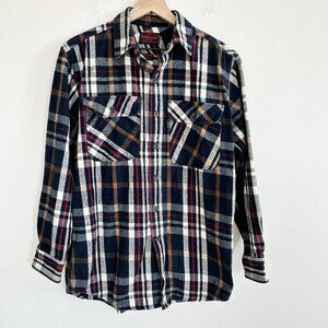 Five Brother Shirt Blue Plaid Flannel Heavyweight Lumberjack Chore Outdoor
